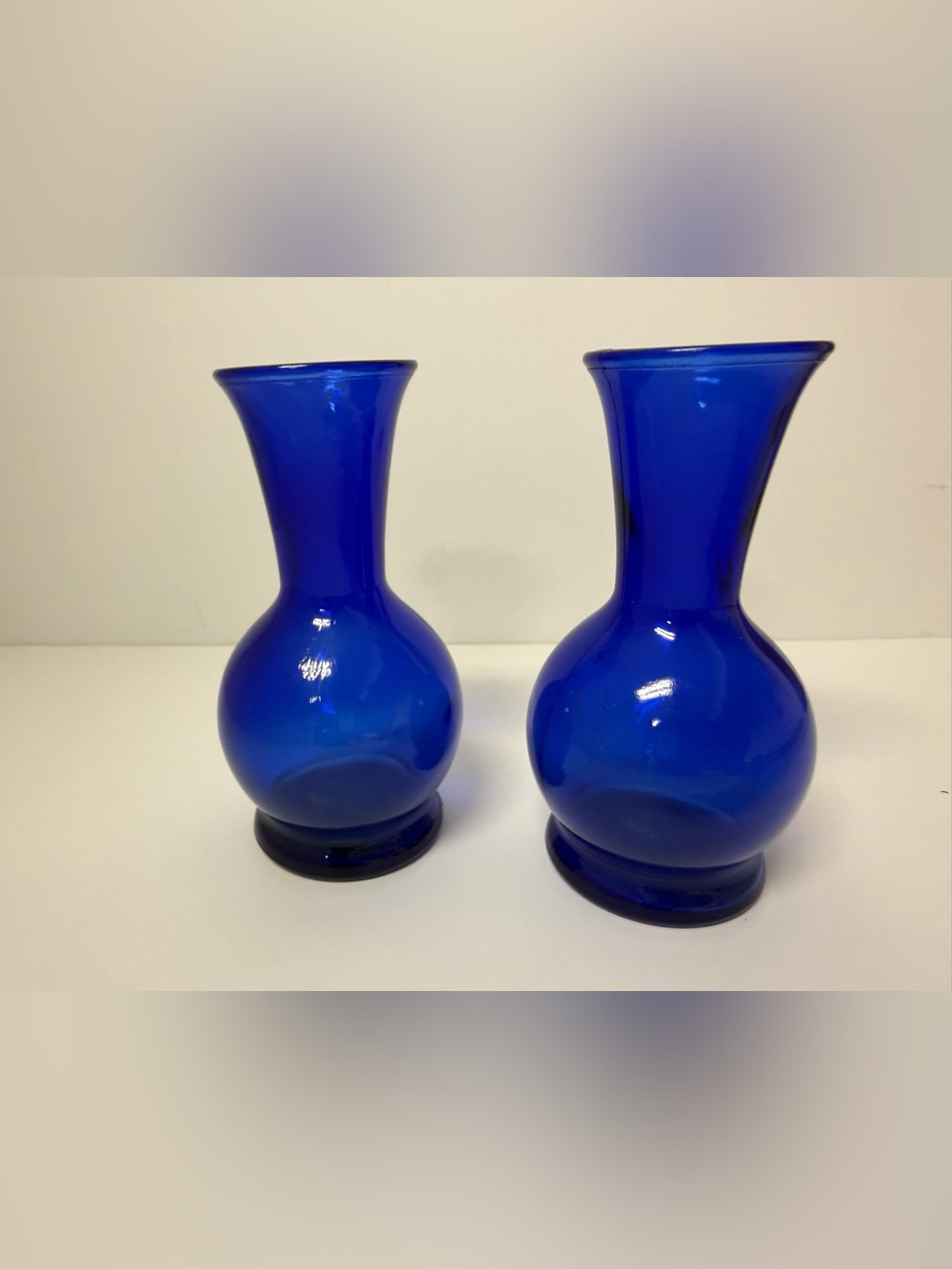 Anchor Hocking Blue Bud Vases